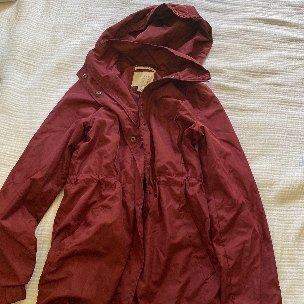 A new day maroon raincoat size xs
